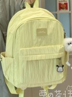 여대생을 위한 가벼운 백팩, 니치 디자인, 캐주얼 소형 백팩, 한국 버전, 인스타일, 중학생 여자 가방 - 이미지 5