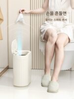 밀통 틈새 지능형 유도 쓰레기통 홈 2025 새로운 거실 침실 욕실 방수 화장지 통 - 이미지 3