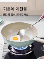 일본 세라믹 무코팅 노스틱 팬 프라이팬 가정용 오일 폴리머 노스틱 팬 가스 인덕션 쿠커 티타늄 팬 프라이팬 - 이미지 4
