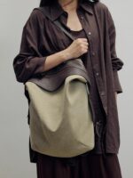 출퇴근용 심플 남녀용 백팩 대용량 2025년 신상품 경량 캔버스 컴퓨터 백팩 여행 학생용 책가방 - 이미지 2