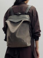 출퇴근용 심플 남녀용 백팩 대용량 2025년 신상품 경량 캔버스 컴퓨터 백팩 여행 학생용 책가방 - 이미지 3