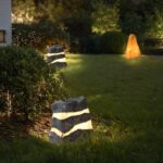 LED 발광 시뮬레이션 스톤 램프 야외 야경 유리섬유 조경 램프 방수 공원 빌라 안뜰 잔디 램프 - 이미지 5