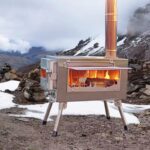 야외 접이식 다기능 조명 장작 난방 스토브 스테인리스 스틸 텐트 스토브 피크닉 캠핑 휴대용 장작 스토브 선물 상자 - 이미지 2