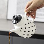 헵번 스타일 세라믹 오일 냄비 상업용 오일 병 간장 식초 냄비 가정 주방 조미료 병 레스토랑 조미료 냄비 세트 - 이미지 2