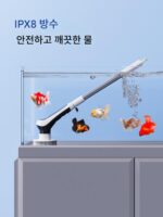 오래된 어부 물고기 탱크 전기 청소 브러시 ​​특수 물고기 탱크 브러시 사각 없음 긴 손잡이 유리 내부 벽 청소 유물을 닦아냅니다 - 이미지 4