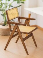 접이식 등받이 의자 여름 시원한 발코니 레저 의자 휴대용 야외 캠핑 라탄 의자 해변 낚시 의자 - 이미지 3