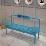 인스 한국 야외 벤치 공원 벤치 밀크티 커피숍 헬스장 휴식 벤치 쇼핑몰 철제 의자 - 이미지 4