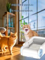 전자동 고양이 화장실, 대형 스마트 전기 고양이 변기, 개방형, 고양이 탈취 및 배설물 수거 기계 - 이미지 2
