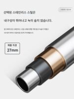 대담한 스테인리스 스틸 옷 건조대 바닥 홈 실내 발코니 망원형 옷 걸이 침실 옷 막대 건조 유물 - 이미지 2