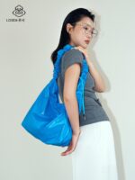 LOSEA Luxi 슈퍼 소프트 캐주얼 토트백 여성 2025 신상 블루백 대용량 숄더 메신저백 - 이미지 2