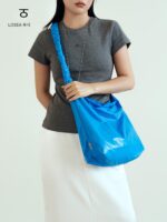 LOSEA Luxi 슈퍼 소프트 캐주얼 토트백 여성 2025 신상 블루백 대용량 숄더 메신저백 - 이미지 4