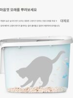 독일산 고양이 화장실 완전 밀폐형 방수 초대형 탈취 고양이 배설물 통 뚱뚱한 고양이 탈취 고양이 변기 소변 새지 않음 - 이미지 5