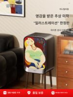 VEELAR 스마트 센서 쓰레기통 홈 거실 주방 높은 발 고가 욕실 조명 고급 중세 스타일