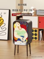 VEELAR 스마트 센서 쓰레기통 홈 거실 주방 높은 발 고가 욕실 조명 고급 중세 스타일 - 이미지 2