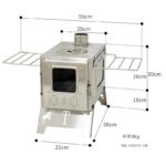 야외용 스테인리스 스틸 나무 난로 무연 데스크탑 난로 캠핑 텐트 난방 난로 화덕 피크닉 나무 난로 - 이미지 5