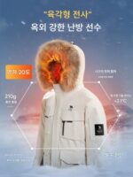 캐멀 플레임 다운 재킷 남성 2025년 겨울 두꺼운 극한 추위용 모피 칼라 코트 작업복 파카 - 이미지 3