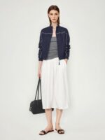 레트로 테니스코어 테니스 스타일 럭셔리 브랜드 원사 양면 니트 트림 스포츠 재킷 코트 여성 신상품 - 이미지 4