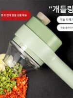 독일 수입 다기능 야채 절단 도구 주방 전기 야채 커터 양파와 마늘 슬라이스 마늘 슬라이서 요리 기계