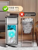 쓰레기통 가정용 2025 신형 주방 대형 자동 포장 스테인리스 스틸 지능형 유도 이동식 대용량 - 이미지 3