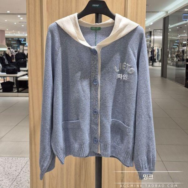 *CC 코리아 카운터 구매*25가을 베네통 후드 편안한 캐주얼 스웨터 BAKC11-541