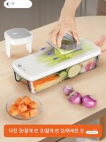 Keok 스테인리스 스틸 야채 절단 도구 감자 분쇄기 다기능 무 강판 슬라이서