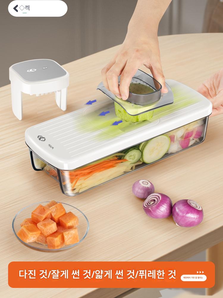 main_971719391613_0 Keok 스테인리스 스틸 야채 절단 도구 감자 분쇄기 다기능 무 강판 슬라이서 - 이미지 1