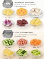 Keok 스테인리스 스틸 야채 절단 도구 감자 분쇄기 다기능 무 강판 슬라이서 - 이미지 5