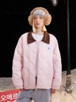 SuaMoment 90% 플리스 다이아몬드 퀼팅 경량 다운 재킷(남성 및 여성용), 가을과 겨울을 위한 따뜻하고 편안한 캐주얼 칼라 아우터웨어 - 이미지 2