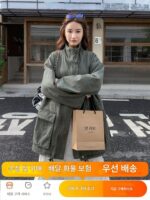 시원하고 세련된 레트로 데님 재킷 여성 가을 ​​2025 새로운 한국 스타일 고급 루즈 캐주얼 작업복 윈드브레이커 - 이미지 2