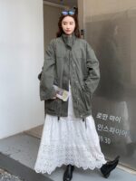 시원하고 세련된 레트로 데님 재킷 여성 가을 ​​2025 새로운 한국 스타일 고급 루즈 캐주얼 작업복 윈드브레이커 - 이미지 5