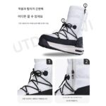 독일산 스노우 부츠 여성용 겨울 플러스 벨벳 두꺼운 따뜻한 면화 신발 방수 미끄럼 방지 두꺼운 밑창 스노우 부츠 북동부 부츠 여성용 - 이미지 4