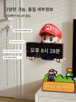 마리오 시계 벽시계 거실 2025년형 새 벽걸이 전자시계 현관 어린이방 알람시계 장식용 장식품 - 이미지 5