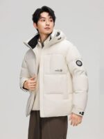 오리털 다운 재킷, 남녀공용, 짧은 스타일, 2025년 신상품 겨울 유행 루즈 스탠드 칼라 두껍고 따뜻한 아우터웨어 - 이미지 4