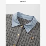 양청 스토리 가짜 투피스 폴로넥 스웨터 2025 여성 새해 캐주얼 슬림 카디건 - 이미지 3