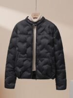 2025년 가을/겨울 신상품 유럽 스타일 가볍고 세련된 여성용 다운 재킷, 짧고 루즈핏, 슬리밍, 화이트 덕다운 따뜻한 코트 - 이미지 2