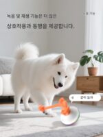 새로운 개 소리 전기 장난감 공 지능형 자체 유쾌 회전으로 지루함을 해소하는 자동 공 물림 방지 애완 동물 장난감 - 이미지 5