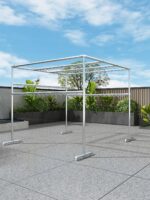 아연 도금 강관 사각형 옷 건조대 야외 안뜰 바닥 방풍 선 랙 지붕 선 셰이드 랙 등반 창고 과일 랙 - 이미지 2