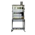 오렌지 자몽 테두리 야외 캠핑 스테인리스 스틸 나무 난로 휴대용 난방 스토브 오븐 포함 피크닉 - 이미지 2