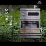 오렌지 자몽 테두리 야외 캠핑 스테인리스 스틸 나무 난로 휴대용 난방 스토브 오븐 포함 피크닉 - 이미지 3