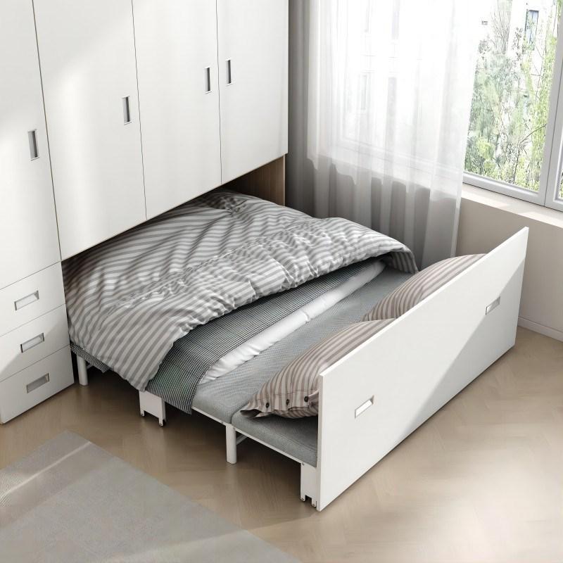 main_981651777301_0 보이지 않는 침대 옷장 통합 다기능 소형 아파트 홈 발코니 침실 내장형 텔레스코픽 접이식 침대 - 이미지 1