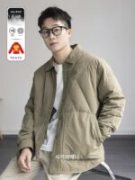 남성용 미국식 캐주얼 셔츠 스타일 경량 다운 재킷, 2025년 새로운 겨울 스타일, 느슨한 핏, 플러스 사이즈, 따뜻한 재킷.