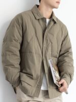 남성용 미국식 캐주얼 셔츠 스타일 경량 다운 재킷, 2025년 새로운 겨울 스타일, 느슨한 핏, 플러스 사이즈, 따뜻한 재킷. - 이미지 3