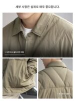 남성용 미국식 캐주얼 셔츠 스타일 경량 다운 재킷, 2025년 새로운 겨울 스타일, 느슨한 핏, 플러스 사이즈, 따뜻한 재킷. - 이미지 5