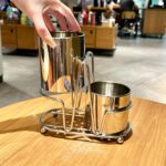 316 스테인리스 스틸 칼 붙이 튜브 가정용 고급 주방 젓가락 케이지 숟가락 보관 상자 보관 배수 랙 저장 탱크 - 이미지 2