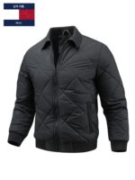 Tommy Dennis 남성용 겨울용 칼라 코튼 패딩 재킷, 비즈니스 캐주얼 다용도 따뜻한 코튼 패딩 코트, 남성용 다이아몬드 플레드 코트 - 이미지 2