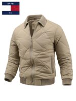 Tommy Dennis 남성용 겨울용 칼라 코튼 패딩 재킷, 비즈니스 캐주얼 다용도 따뜻한 코튼 패딩 코트, 남성용 다이아몬드 플레드 코트 - 이미지 4