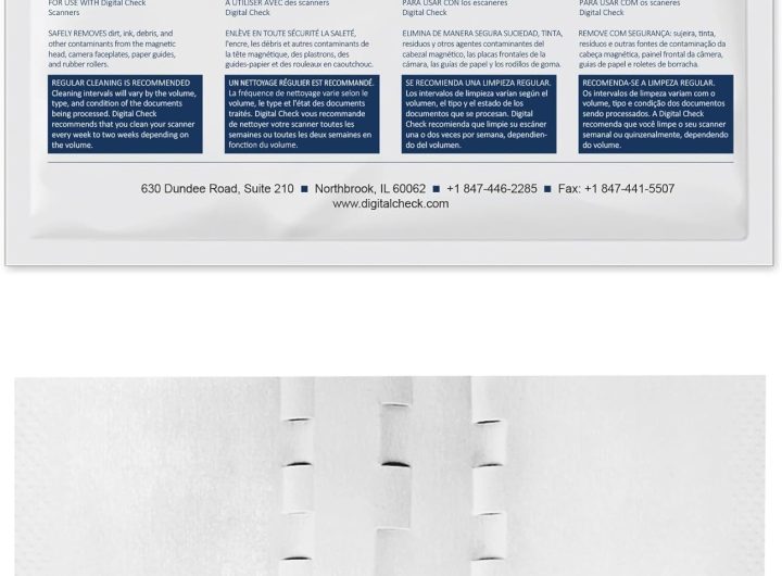 Digital Check Waffletechnology® Cleaning Cards for Check Scanners (15 Pack)