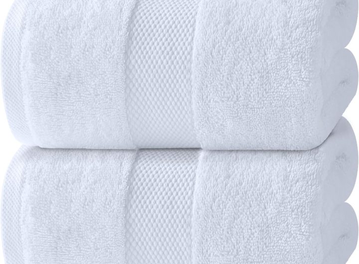White Classic Luxury White Bath Sheets 2 Pack - Extra Large 35x70, 700 GSM