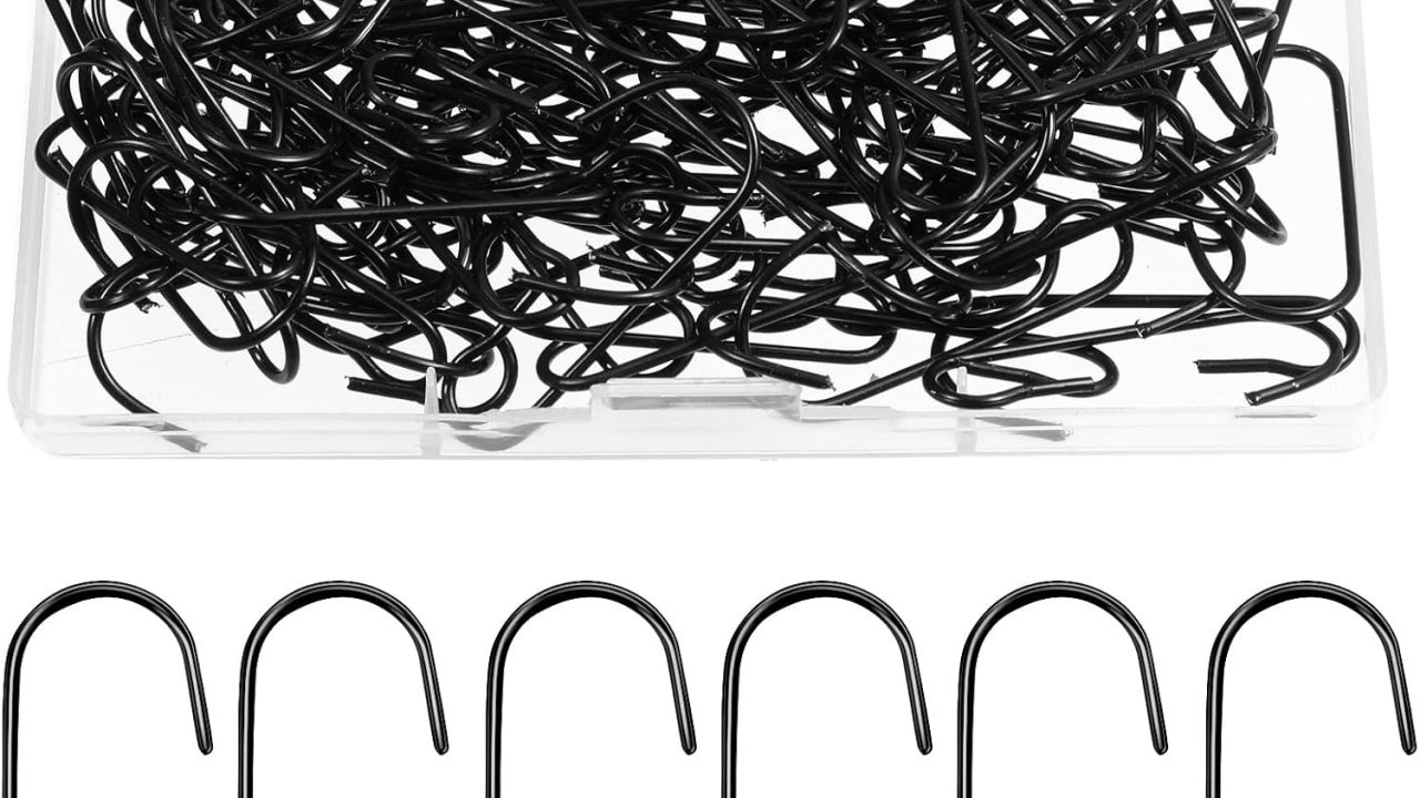 Hotop 120 Pcs Halloween Ornament Hooks Black Ornament Hangers