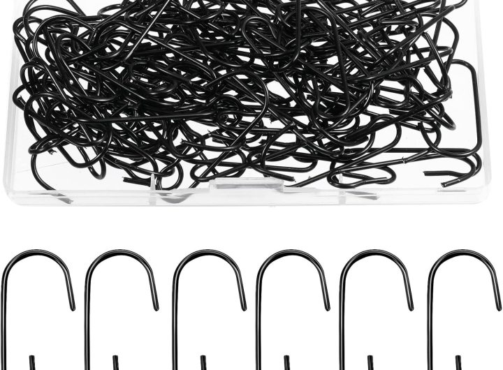Hotop 120 Pcs Halloween Ornament Hooks Black Ornament Hangers